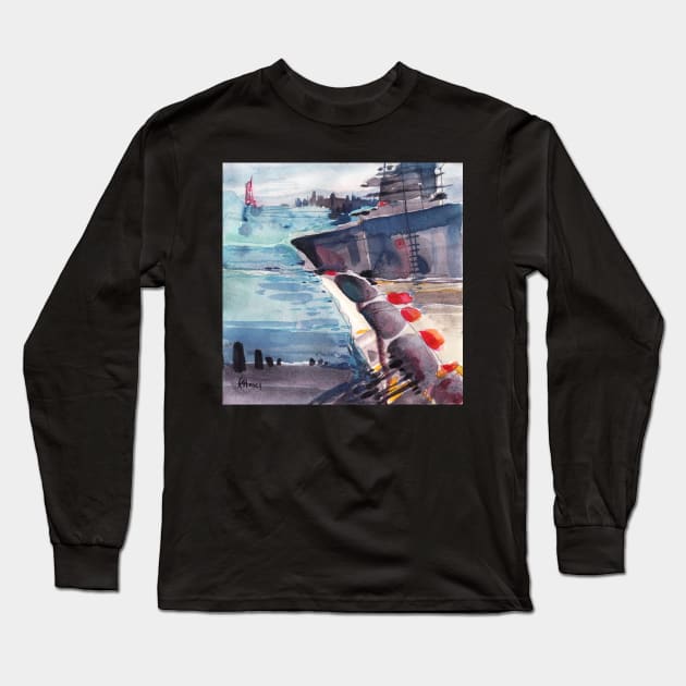 Alameda Naval Base Long Sleeve T-Shirt by kirimoth